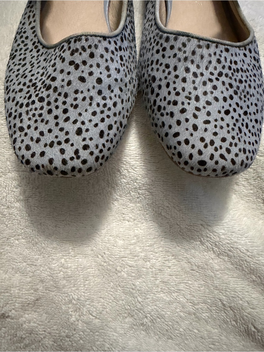 INTENTIONALLY BLANK Calf Hair Dalmatian-Print Mary Jane Flats - Picture 2 of 9